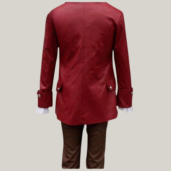 Men's Red Wool 18th Century Military Custom Made Victorian Regency Tailcoat