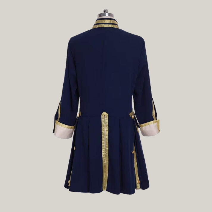 Military Frock Coat  - New Men's Navy Blue Wool Steampunk Medieval Jacket