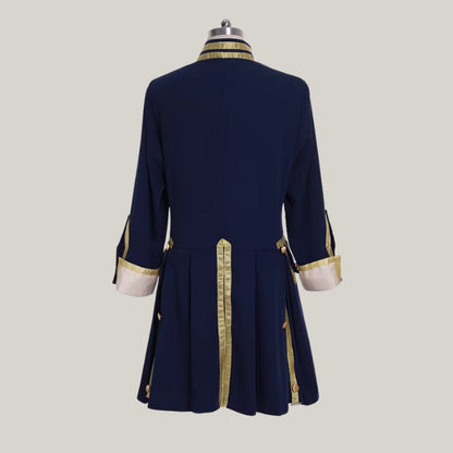 Military Frock Coat  - New Men's Navy Blue Wool Steampunk Medieval Jacket