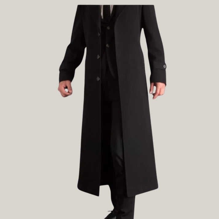 New Men Custom Made Wool Trench Coat - Long Coat - Victorian Style Steampunk Coat