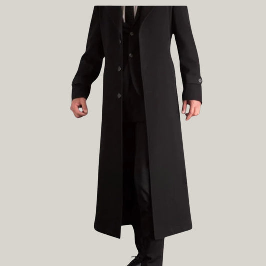 New Men Custom Made Wool Trench Coat - Long Coat - Victorian Style Steampunk Coat