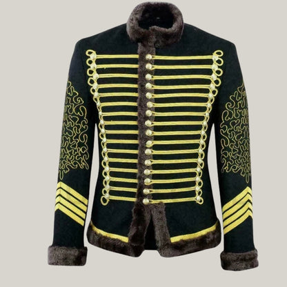Men's Hussar Jacket Gold Thread Blazer – men's fashion stage suit - Hussar jacket styles Military uniform | Blue Rolls Bespoke