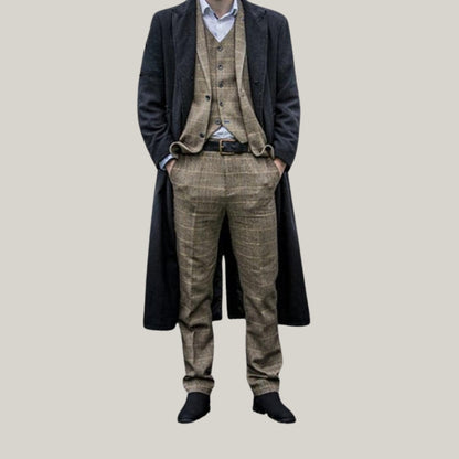 New Premium Limited Edition - Wool long coat | Black | Blue | Men's | 1920s style | Peaky Blinders | Thomas Shelby