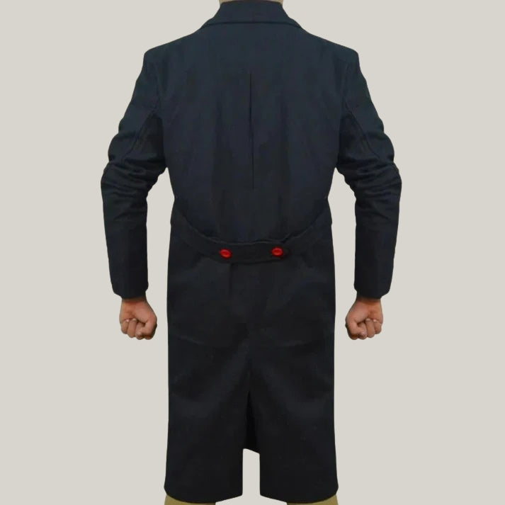Men's New Black Trench Coatt-  Sherlock Holmes Benedict Cumberbatch Classic Cape - Robe Cotton