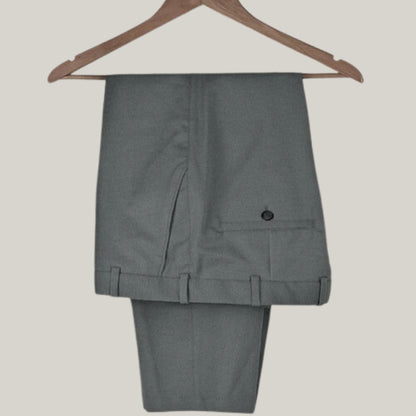 Handmade Gray Cotton Power Stretch Chino Suit - Premium Coat - Premium Quality Suites By Blue Rolls Bespoke
