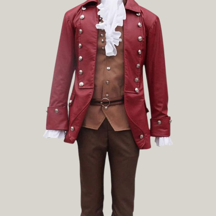Handmade Brand New Men's burgundy Regency dated 1800's Regency Coat - British Handmade - Custom wool coat - Historical tail coat - Cosplay