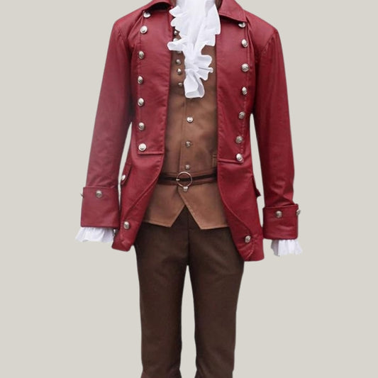 Handmade Brand New Men's burgundy Regency dated 1800's Regency Coat - British Handmade - Custom wool coat - Historical tail coat - Cosplay