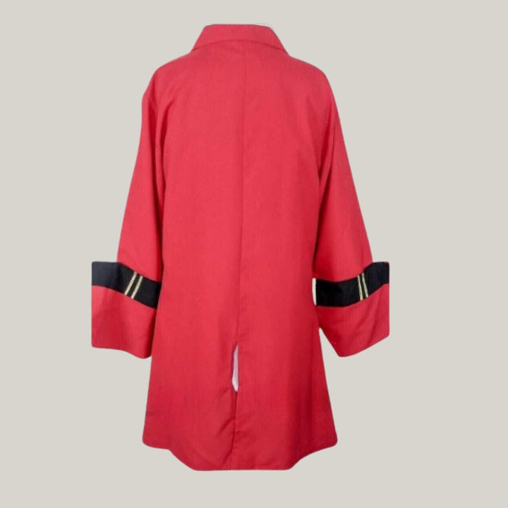 Blackbeard New Pirate Costume Men's Red Captain Black Lapel Wool Coat - pirate coat - Halloween Special