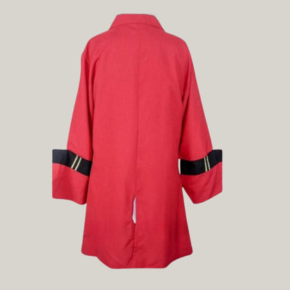 Blackbeard New Pirate Costume Men's Red Captain Black Lapel Wool Coat - pirate coat - Halloween Special