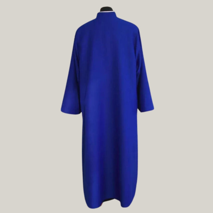 Blue Bishop Costume - Clergy Cassock, Traditional Catholic Vestment, Custom Size, Liturgical Robe, Priest Church Attire, Roman Cassock