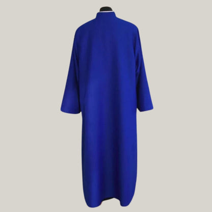 Blue Bishop Costume - Clergy Cassock, Traditional Catholic Vestment, Custom Size, Liturgical Robe, Priest Church Attire, Roman Cassock