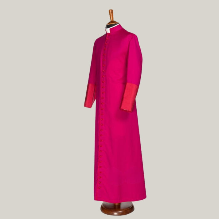 Roman Cassock, Clergy Vestment, Traditional Catholic Priest Robe, Liturgical Clothing, Gothic Church Attire - Purple, Custom Size