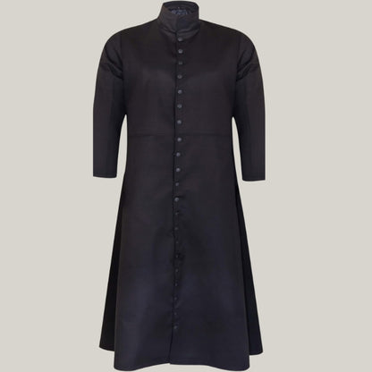 New Matrix Heavy Duty Black Gothic Trench Coat Victorian Style