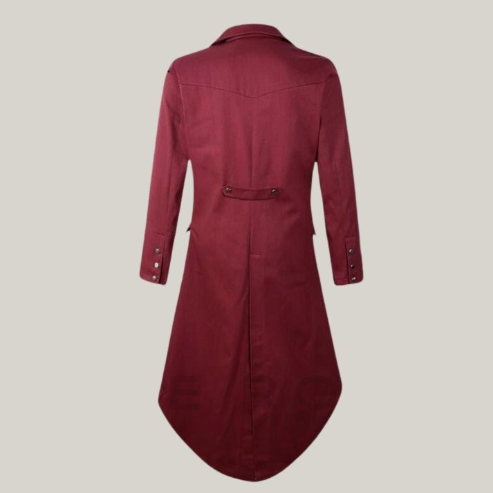 Handmade Brand New Men's burgundy Regency 1800's Regency tail coat- British Handmade Tailcoat - Custom wool coat - Historical tail coat