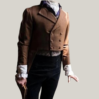 New Men's Brown Wool Regency Coat – Anthony Bridgerton Inspired Jacket