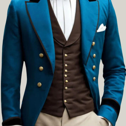 Handmade Brand New Men's Blue Regency 1800's Regency tail coat- Handmade Tailcoat - Custom coat - Blue Rolls Special Coat