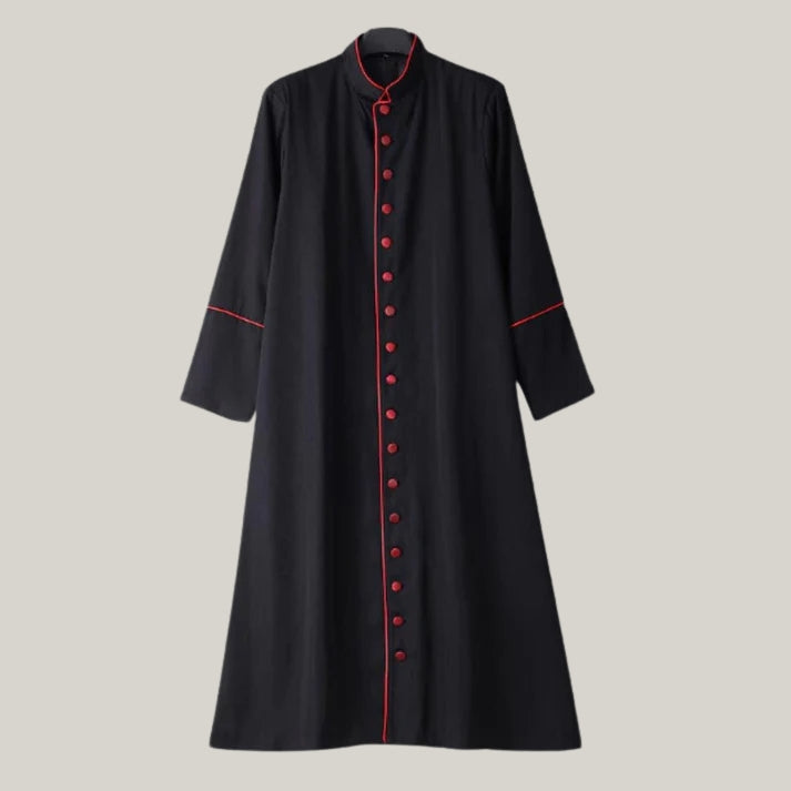 New Catholic Black - Roman Cassock - Wool Blend Clergy Robe, Catholic Priest Vestment, Custom Clerical Garment, Men/Women Church Attire