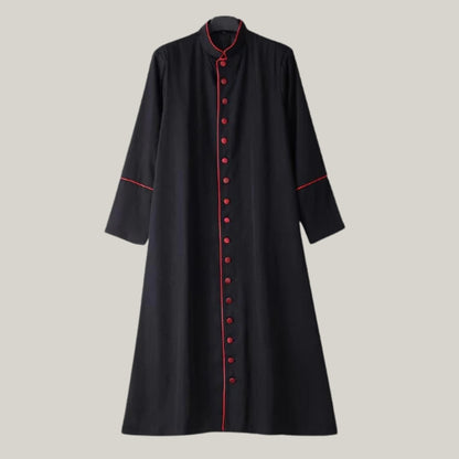 New Catholic Black - Roman Cassock - Wool Blend Clergy Robe, Catholic Priest Vestment, Custom Clerical Garment, Men/Women Church Attire