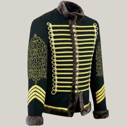 Men's Hussar Jacket Gold Thread Blazer – men's fashion stage suit - Hussar jacket styles Military uniform | Blue Rolls Bespoke