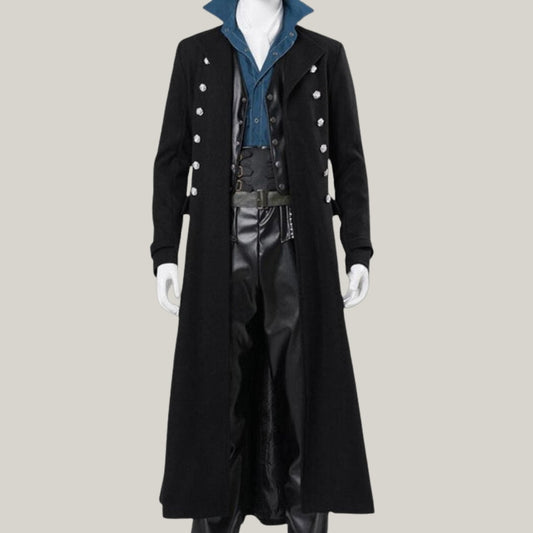 Vampire Pirate Halloween Costume, Vintage Medieval Cosplay - Medieval Renaissance - Fantastic Beasts - Johnny Depp Coat