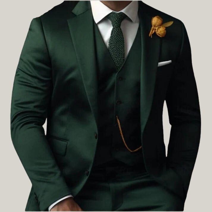 Men's 3 Piece Suit-Dark Green, Men's men wedding suit, Groom Wear suit, groomsmen suit formal suit- High Quality - Tailor made available
