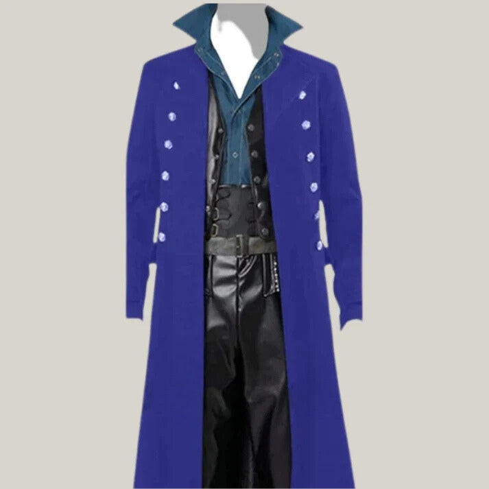 Men's New Wool | Gothic Frock Coat | Cosplay Halloween Tailcoat | Gothic Tailcoat | Goth Jacket |