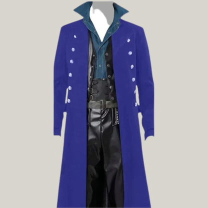 Men's New Wool | Gothic Frock Coat | Cosplay Halloween Tailcoat | Gothic Tailcoat | Goth Jacket |