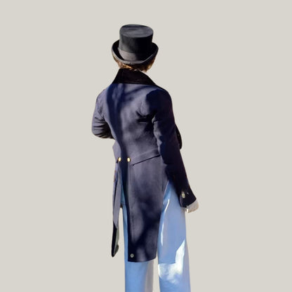 18th Century Military Jacket - Men's Blue Regency Tailcoat Historical Reenactment, Aristocratic Costume, Vintage Formal Wear, Halloween Coat