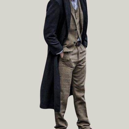 New Premium Limited Edition - Wool long coat | Black | Blue | Men's | 1920s style | Peaky Blinders | Thomas Shelby