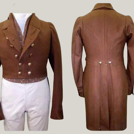 Vintage Coat - Brand New Regency dated 1840 – 1850 Regency Coat - British Handmade Tailcoat - Custom made wool coat - Historical tail coat