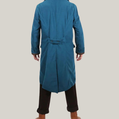 Limited Edition Men Jacket-Life Of Armor Chamber Coat-Steampunk Jacket - Blue Wool Coat - Long Coat