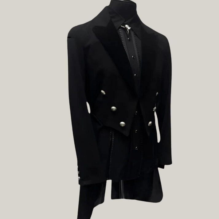 A Formal Black Victorian Coat With Tails - Mens Victorian Tailcoat - Regency Tailcoat - Victorian Style Hand Made