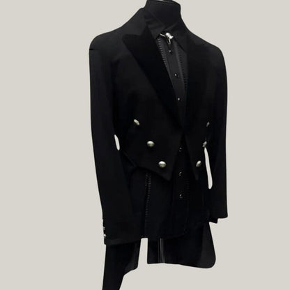 A Formal Black Victorian Coat With Tails - Mens Victorian Tailcoat - Regency Tailcoat - Victorian Style Hand Made