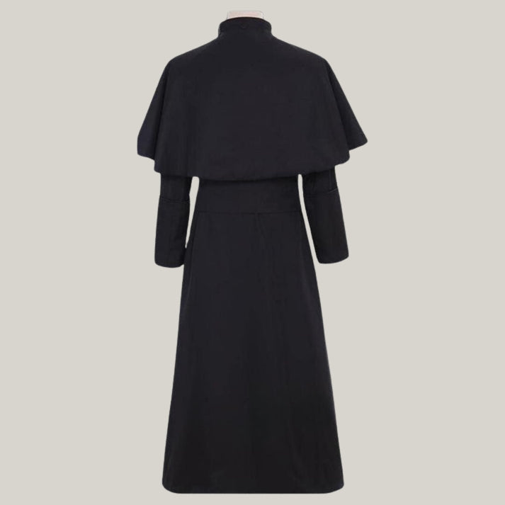 Catholic Preaching Robe  - Black Roman Cassock, Bishop Clergy Cassock, Preaching Robe, Clergy Attire robe