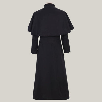 Catholic Preaching Robe  - Black Roman Cassock, Bishop Clergy Cassock, Preaching Robe, Clergy Attire robe
