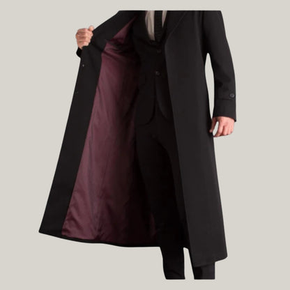 New Men Custom Made Wool Trench Coat - Long Coat - Victorian Style Steampunk Coat