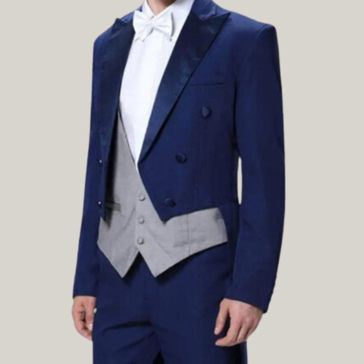 Premium Men Regency 3 Piece Tailcoat Suit Slim Fit Jacket & Waistcoat Trousers | Costume Attire | Formal Wear | Authentic Regency Suit