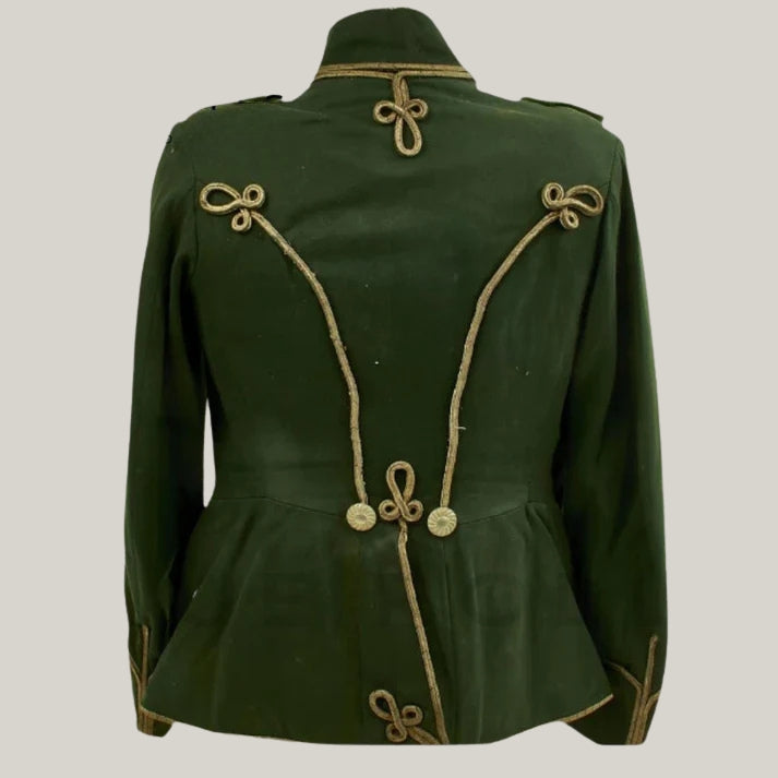 New Imperial German WWI Hussars Atilla Green Dress Jacket - Brand New Mens Hussar Military Uniform | Blue Rolls Bespoke