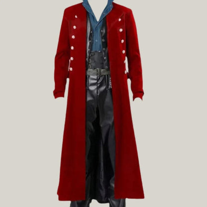 Men's New Wool | Gothic Frock Coat | Cosplay Halloween Tailcoat | Gothic Tailcoat | Goth Jacket |