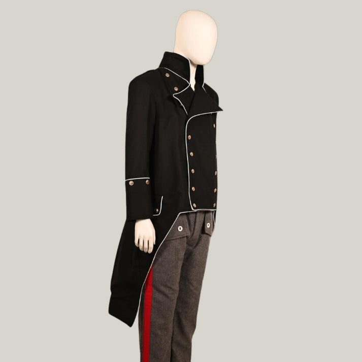 Revolutionary War Tailcoat -  Navy Officer Costume, Colonial Reenactment Coat, Historical Cosplay Jacket,  British Lieutenant Tailcoat