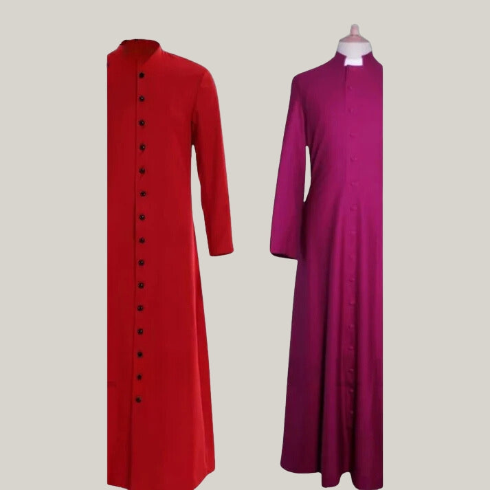 Roman Cassock - Clergy Vestment, Traditional Priest Robe, Catholic Church Garment, Liturgical Clothing, Gothic Clerical Attire