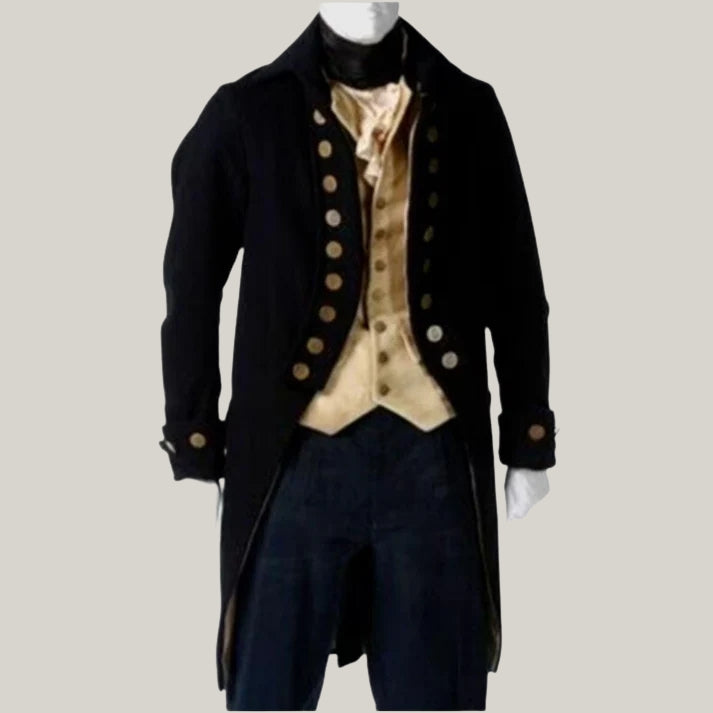 Men's Navy Blue coat - Royal British Officer’s Jacket -  Military Jacket - Napoleonic Uniform - Hussar jacket - Warrant Officer’s Uniform