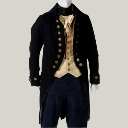Men's Navy Blue coat - Royal British Officer’s Jacket -  Military Jacket - Napoleonic Uniform - Hussar jacket - Warrant Officer’s Uniform