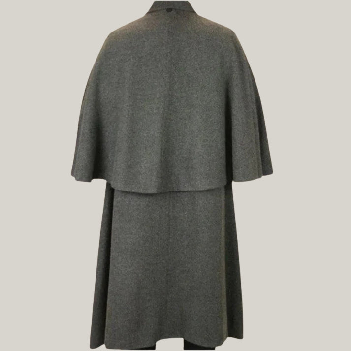 Men's Inverness Cape - Grey - Christmas Inverness coat, Men's Christmas coat -  100% Wool