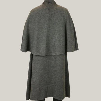 Men's Inverness Cape - Grey - Christmas Inverness coat, Men's Christmas coat -  100% Wool