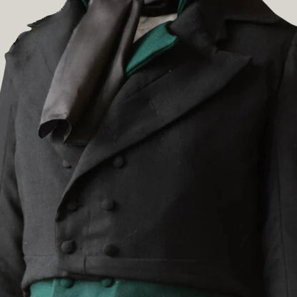 New Men's premium double breasted coat - Regency Coat | 1810-1830 British Wedding Tailcoat, Custom Made By Blue Rolls Bespoke