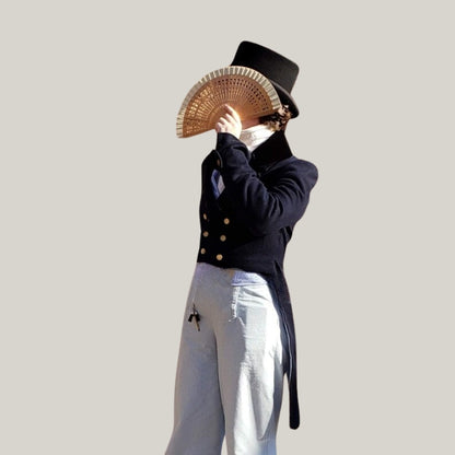 18th Century Military Jacket - Men's Blue Regency Tailcoat Historical Reenactment, Aristocratic Costume, Vintage Formal Wear, Halloween Coat