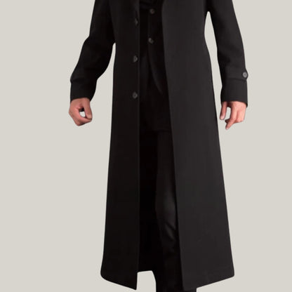 New Men Custom Made Wool Trench Coat - Long Coat - Victorian Style Steampunk Coat