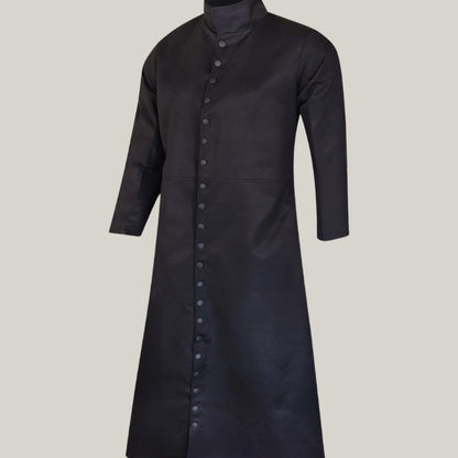New Matrix Heavy Duty Black Gothic Trench Coat Victorian Style