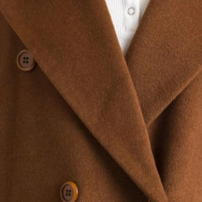 Limited Edition  Woman Brown wool Coat - winter coat long wool coat outerwear - winter coat vintage Brown Colour - Hand Made